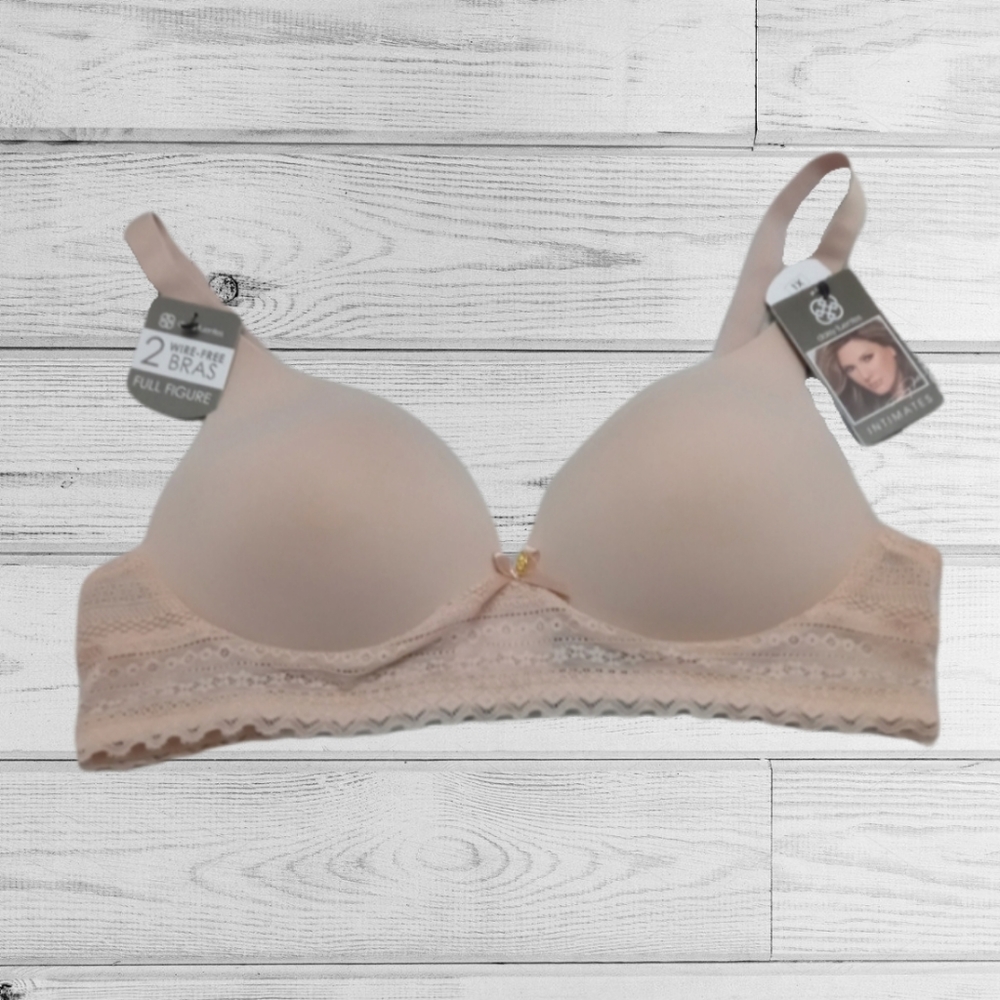 🟢Daisy Fuentes Light Pink Wireless Bra 1X